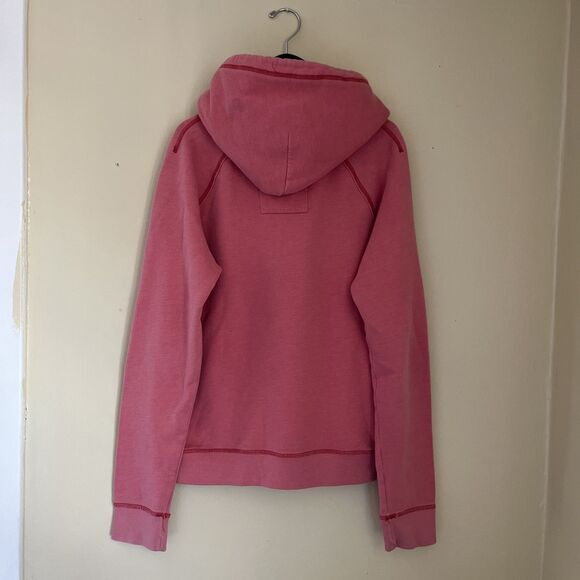 HOLLISTER Y2K 2000s Raised Stitched Collegiate Logo Graphic Hoodie, Pink- XL - Picture 7 of 8